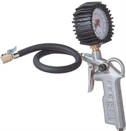 Trykluftspistol til dæk med manometer