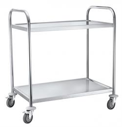 Platformvogn 2 hylder, Rustfrit stål