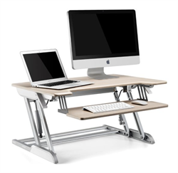 WERGON - Winston - Justerbar Ergonomisk hæve/sænke møbel til bord/arbejdsplads - Lys bøg