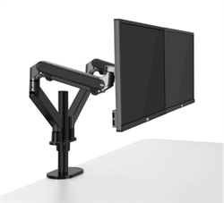 WERGON - Move - Justerbar skærmholder til to skærme med Gaspatron - skærme Max 27" - Sort