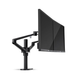 WERGON - Titan - Justerbar Dual LCD / Monitor skærm holder/arm - til 2 skærme Max 32" - Sort