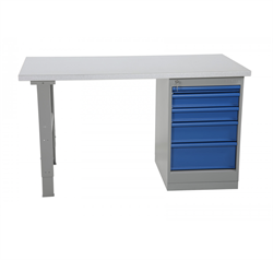 Bord med 5 skuffer. 1600, Stål