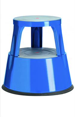 Trin skammel, metal, 2 trin, blå