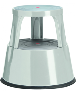 Trinskammel, metalplade, 2 trin, grå