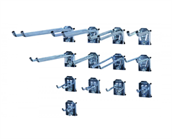 Dobbeltkrog 250x20 mm, 3 stk