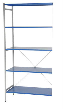 Hyldesæt 2; 5 hylder 1000 mm udtræk