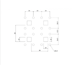 Om. arbejdspanel 666x480 mm Blå