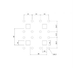 Om. arbejdspanel 896x480 mm Grå