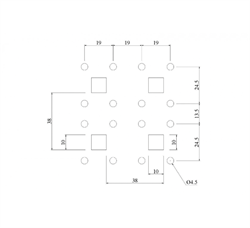 Om. arbejdspanel 896x480 mm Blå