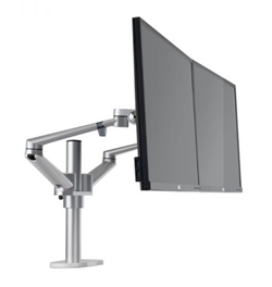 WERGON - Titan - Justerbar Dual Monitor skærm holder/arm - til 2 skærme Max 32" - Sølv